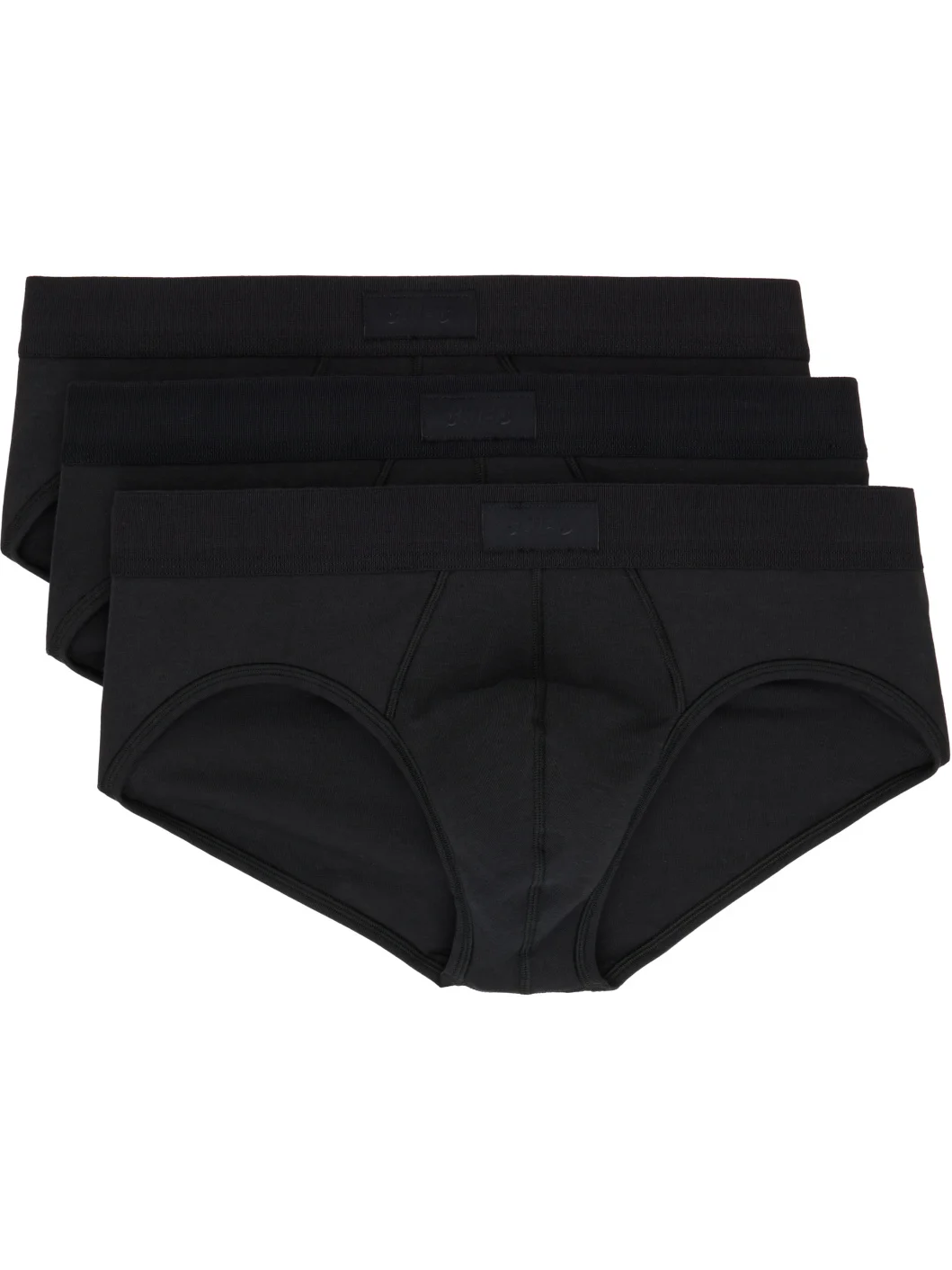 Three-Pack Black SKIMS Cotton Briefs - 1