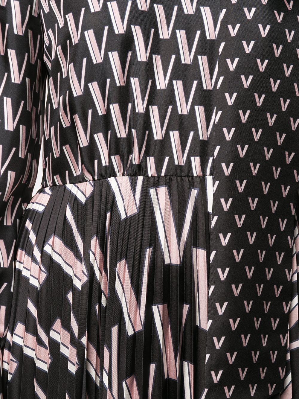 Double VLOGO pussy-bow dress - 5