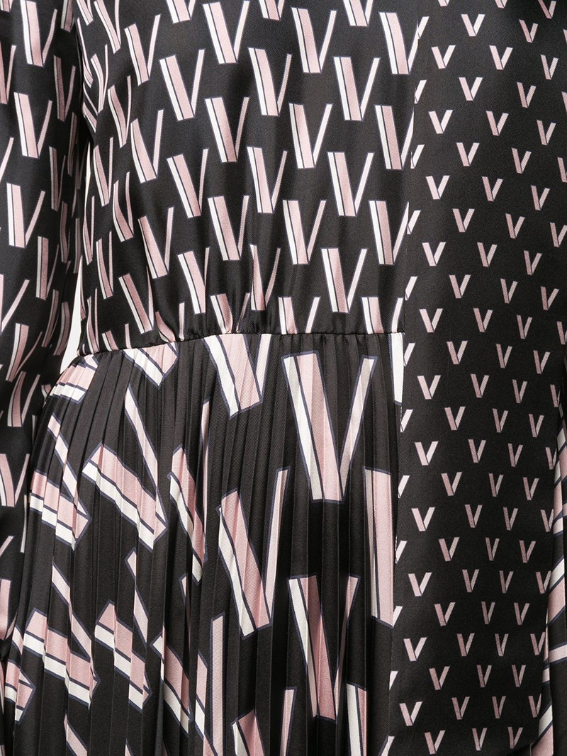 Double VLOGO pussy-bow dress 5