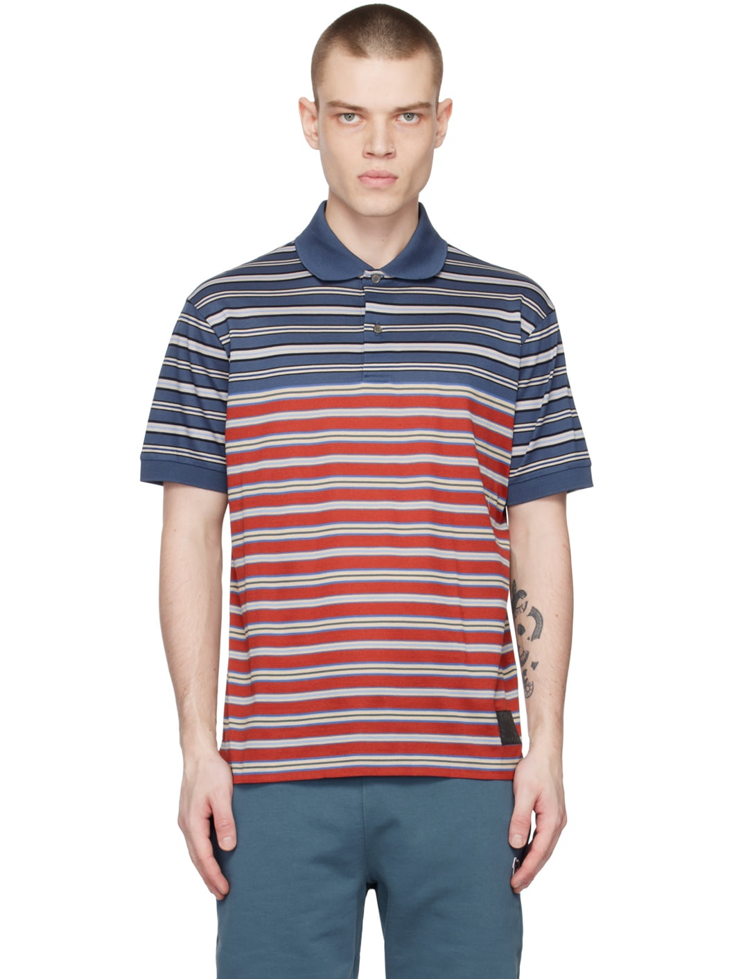 Blue Stripe Polo - 1