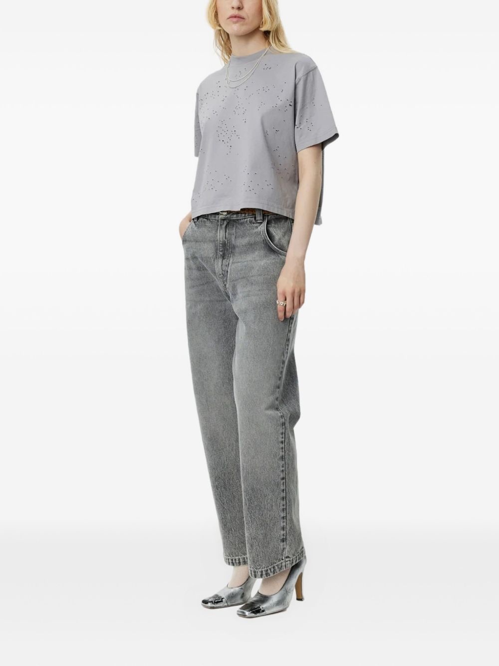 distressed-effect T-shirt - 3
