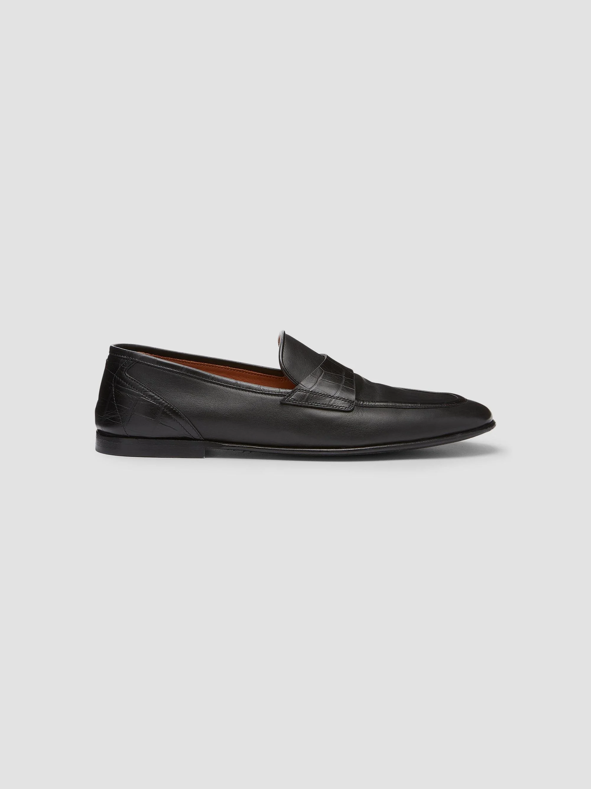 Men's Leather & Alligator Loafers - Nero - 1