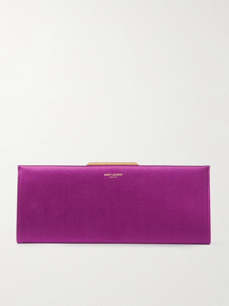 Midnight Small Satin Clutch 1