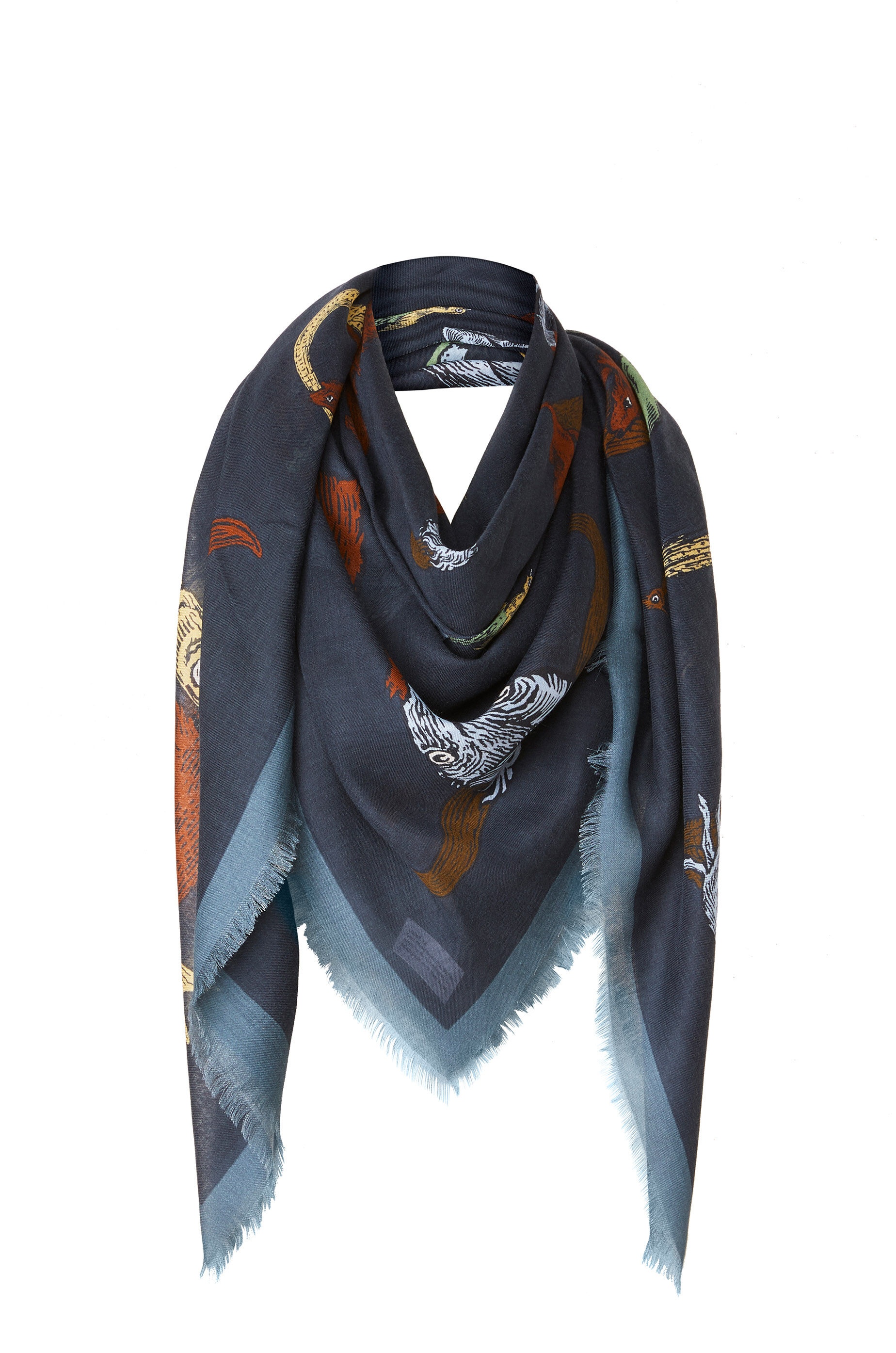 Alphabet scarf in modal and cashmere - 1