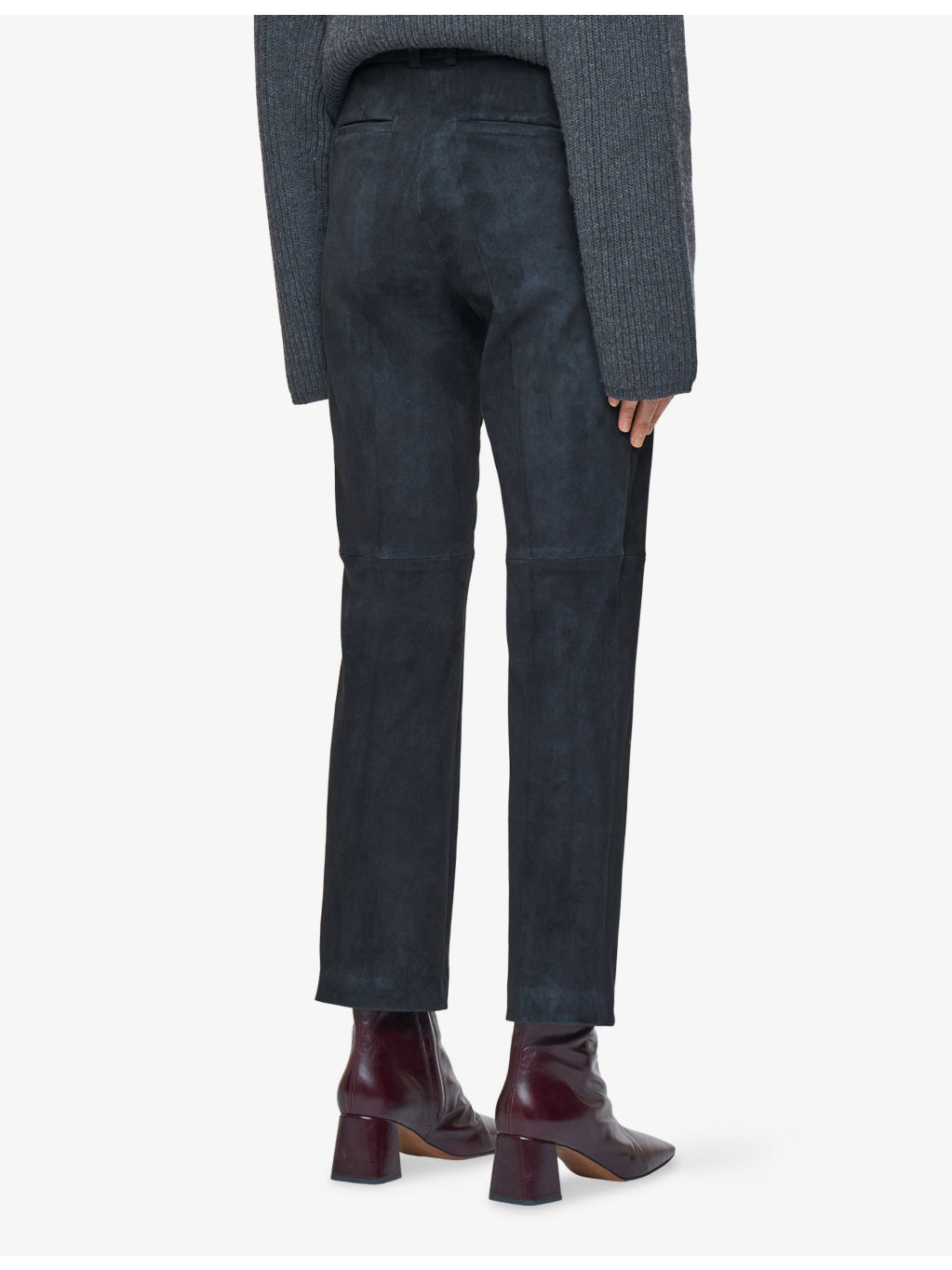 Coleman Straight-Cut Stretch-Suede Trousers - 3