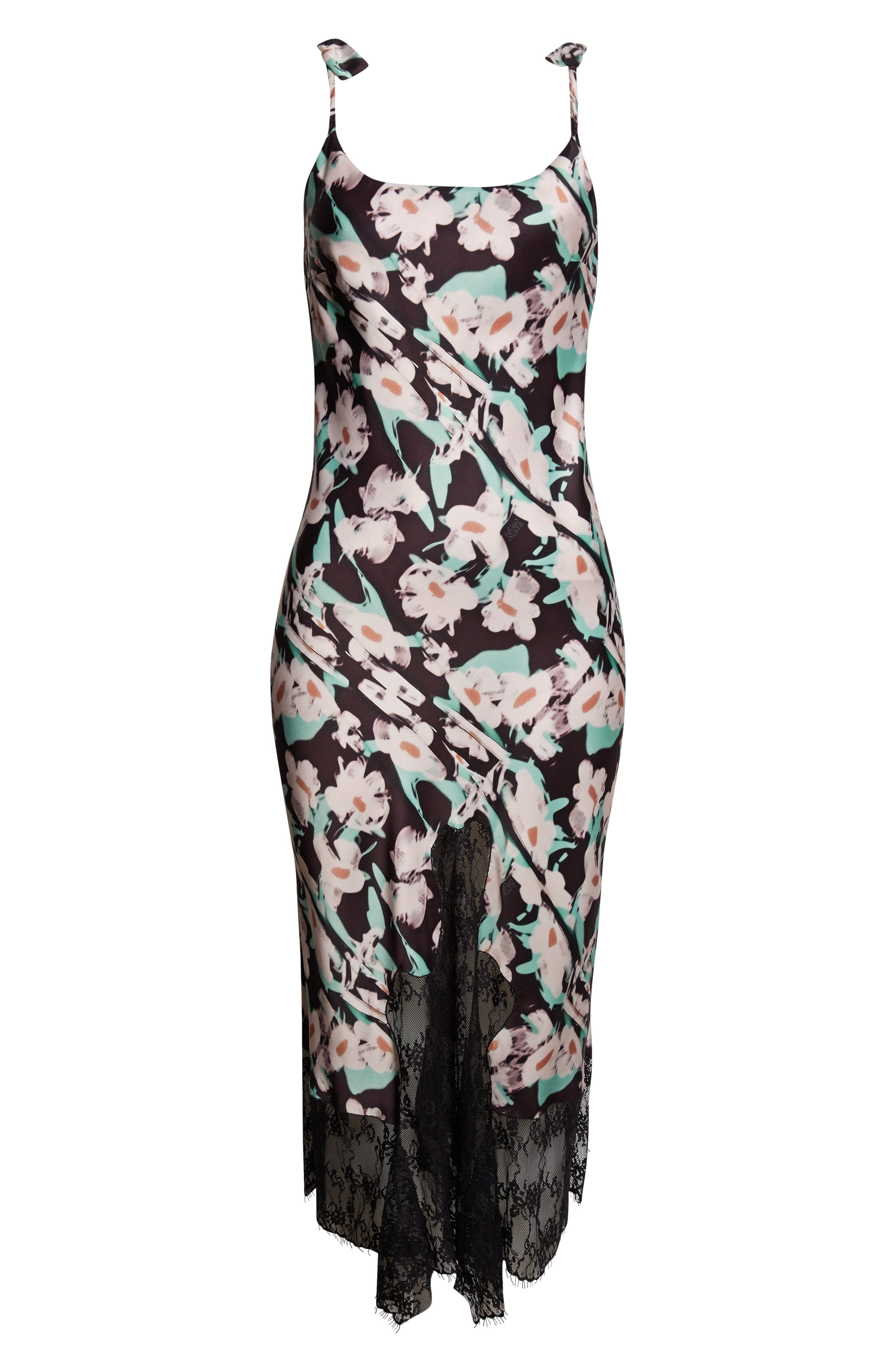 Collina Strada Cypress Painted Daisy Lace Trim Slipdress in Black Painted Daisy at Nordstrom - 5
