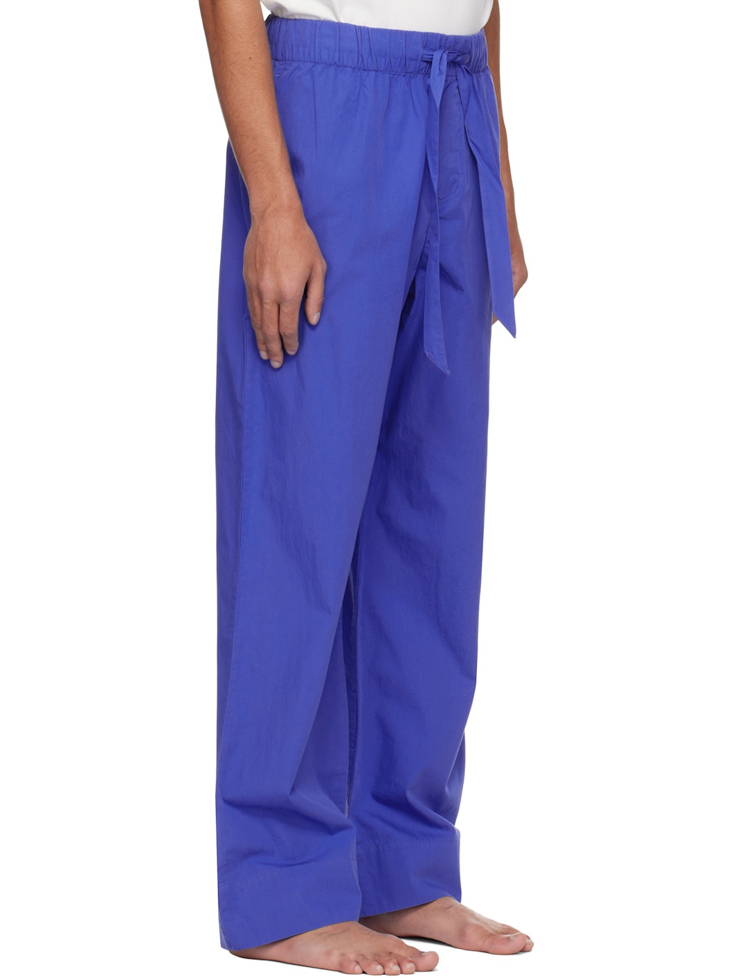 Blue Poplin Pyjama Pants - 2