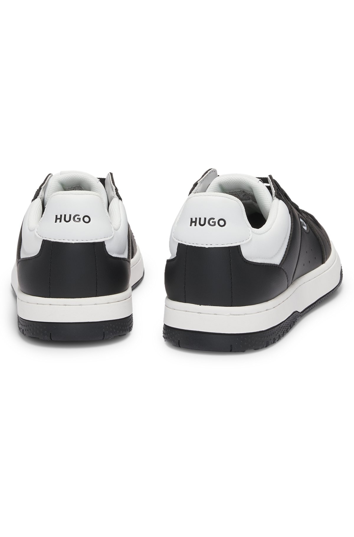 FAUX-LEATHER LACE-UP TRAINERS WITH LOGO DETAILS - 5