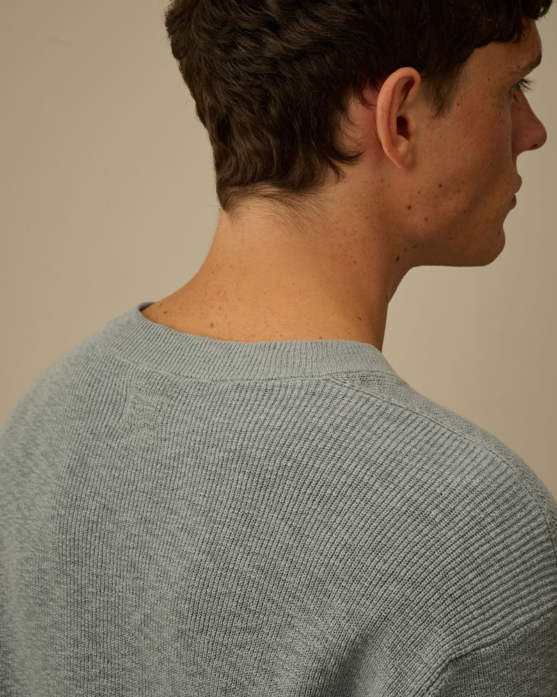 Cotton/Nylon Crewneck Lens Sweater 6