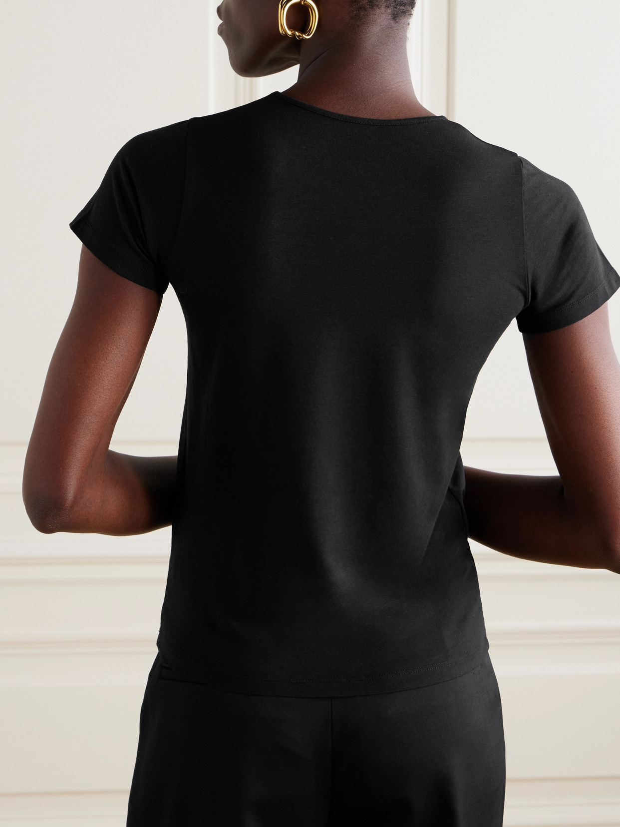 Stretch Organic Cotton And Lyocell-blend Jersey T-shirt - 3