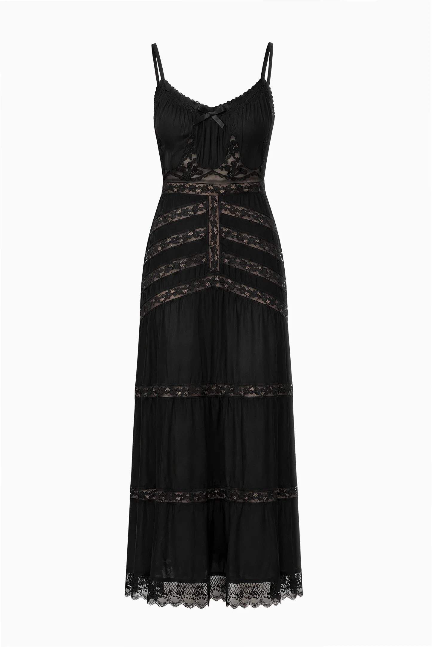 Mirabeline Silk Lace Maxi Dress - 1