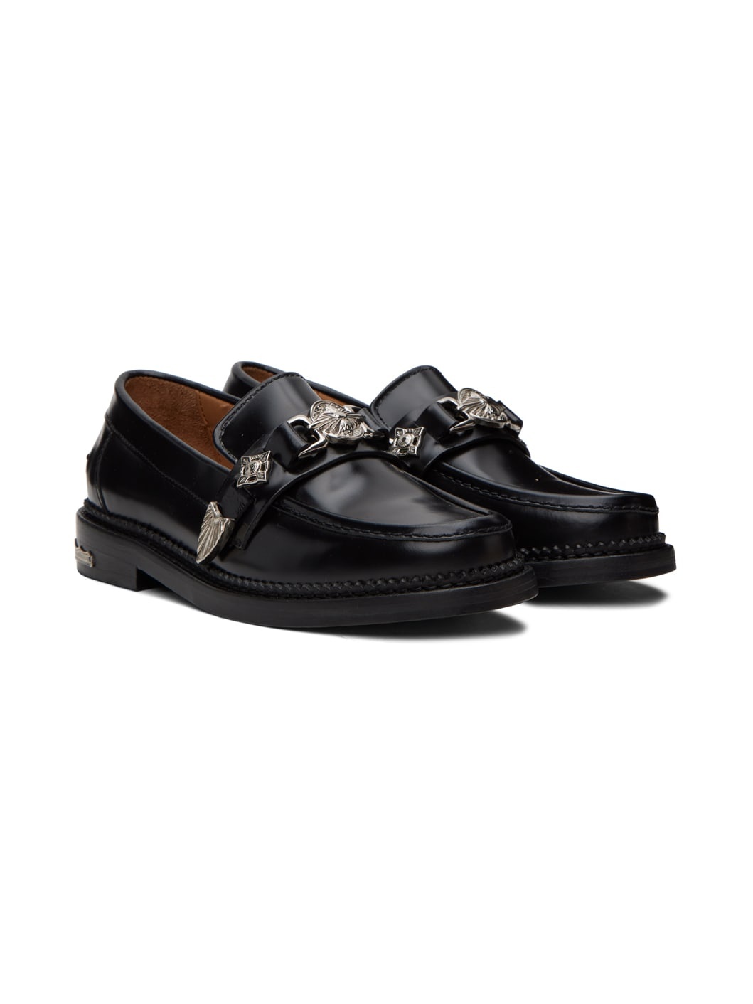 Black Hardware Loafers - 4