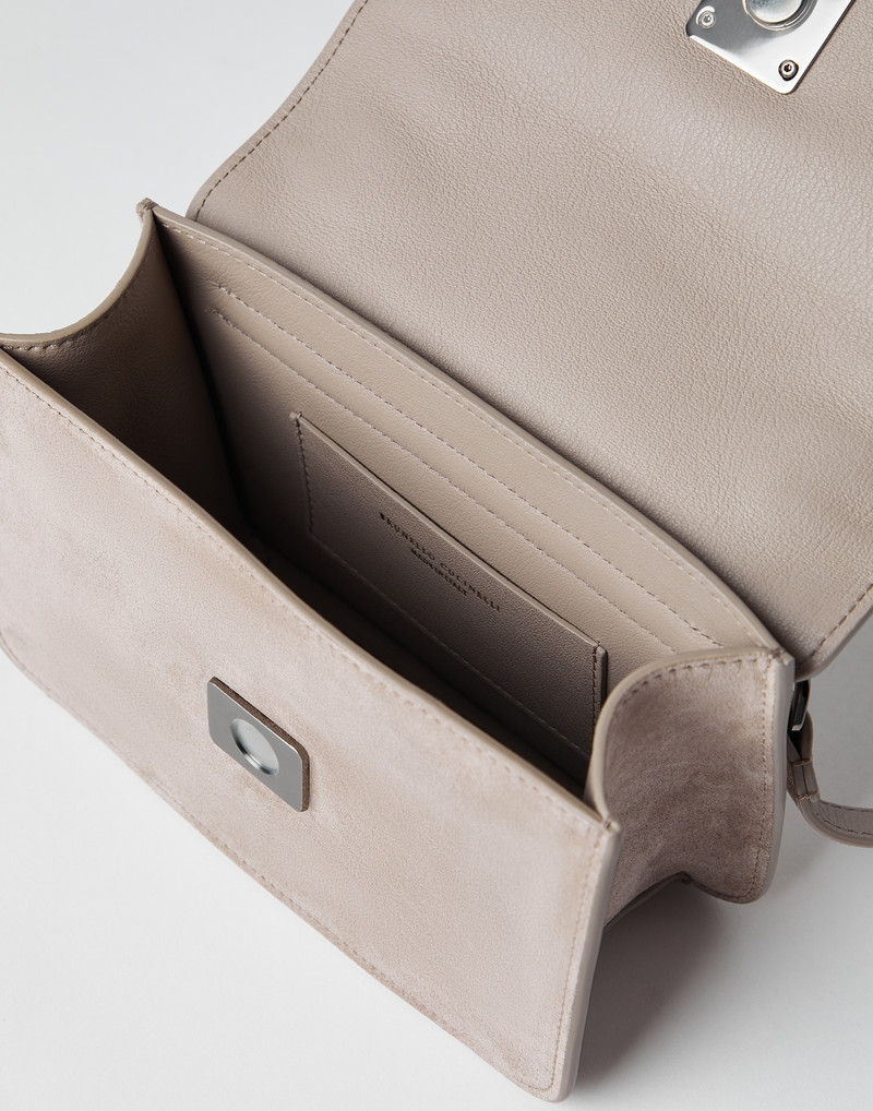 Suede bag with precious contour 5