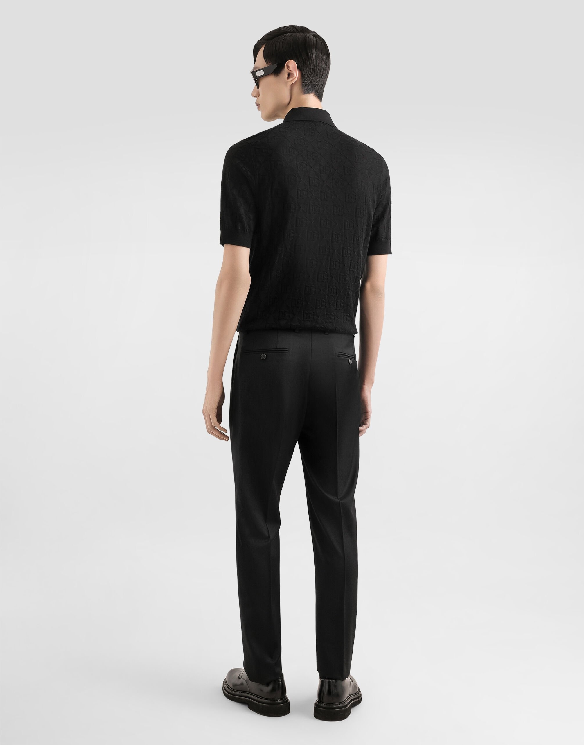 Silk polo shirt with logo - 3
