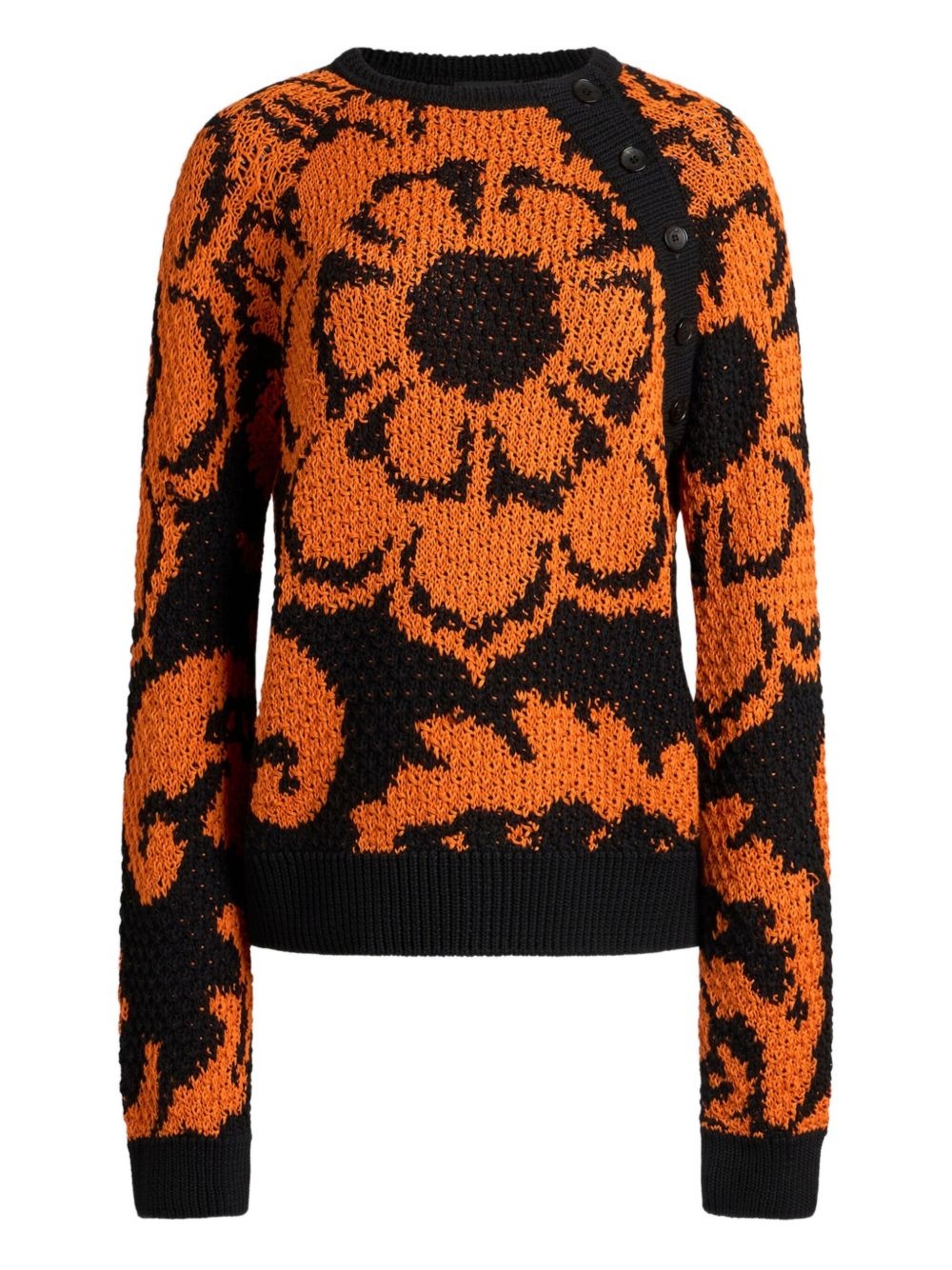floral-jacquard jumper - 1
