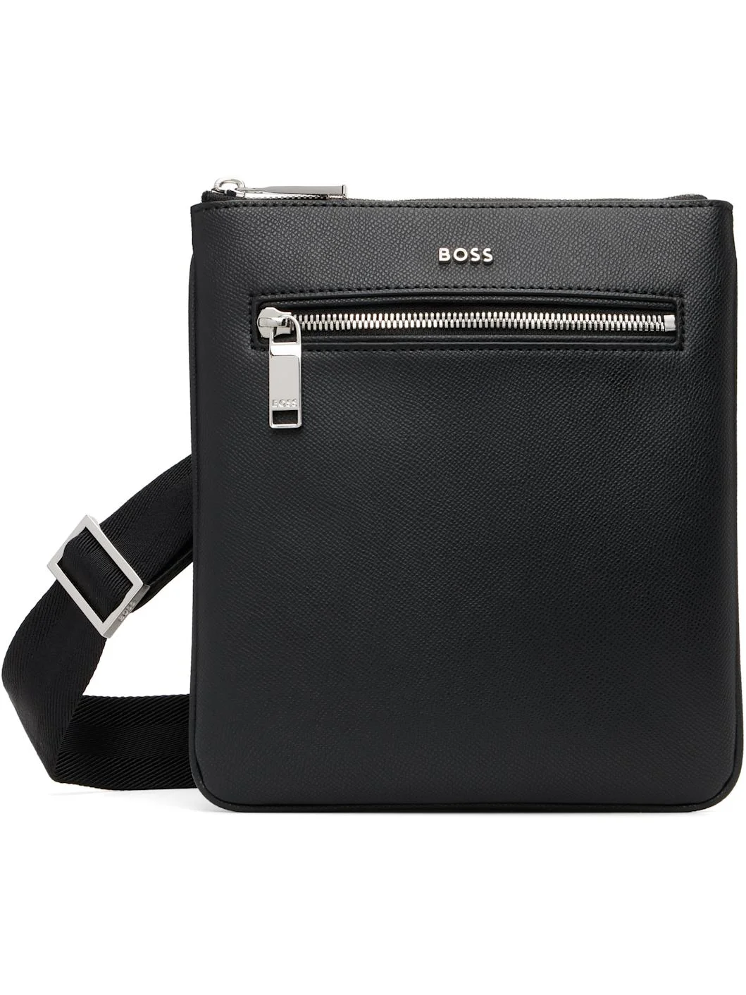 Black Leather Shoulder Bag - 1