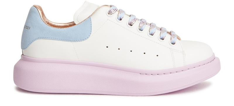 colour-block low-top sneakers - 1
