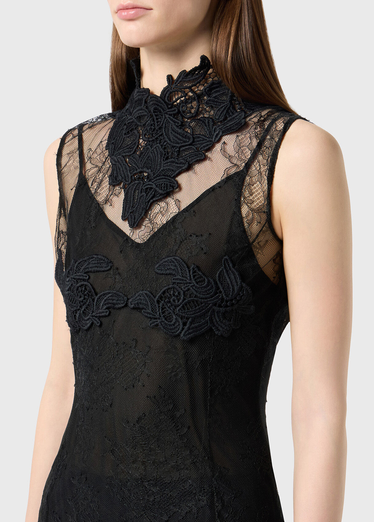 CHANTILLY LACE DRESS WITH MACRAME - 4