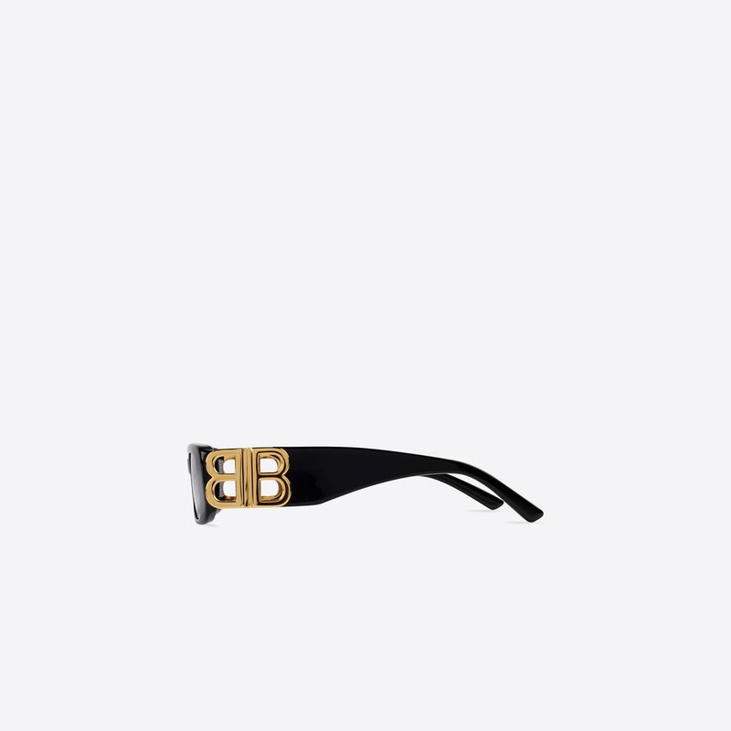 BALENCIAGA Dynasty Rectangle Sunglasses in Black outlook