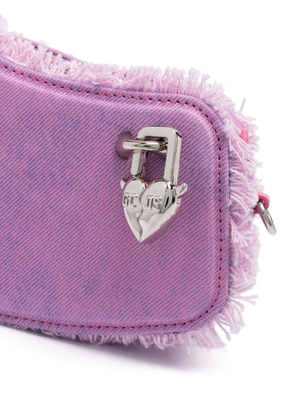 Comma curved denim shoulder bag - 4