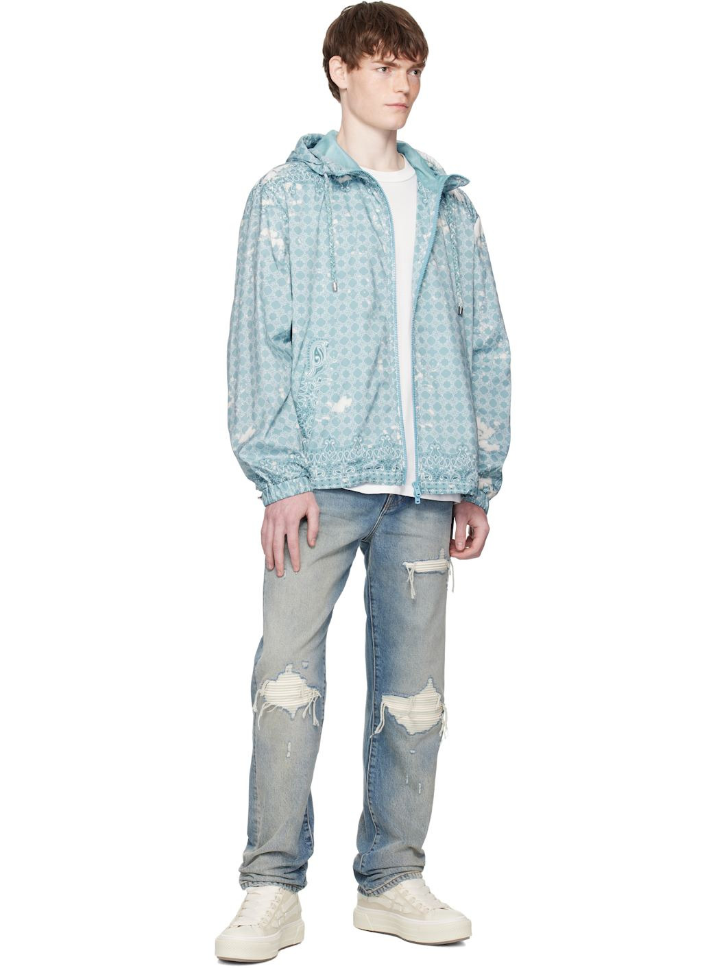 Blue MA Quad Windbreaker Jacket - 4