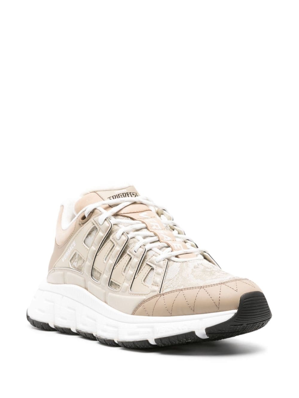 Trigreca Barocco-jacquard caged sneakers - 2