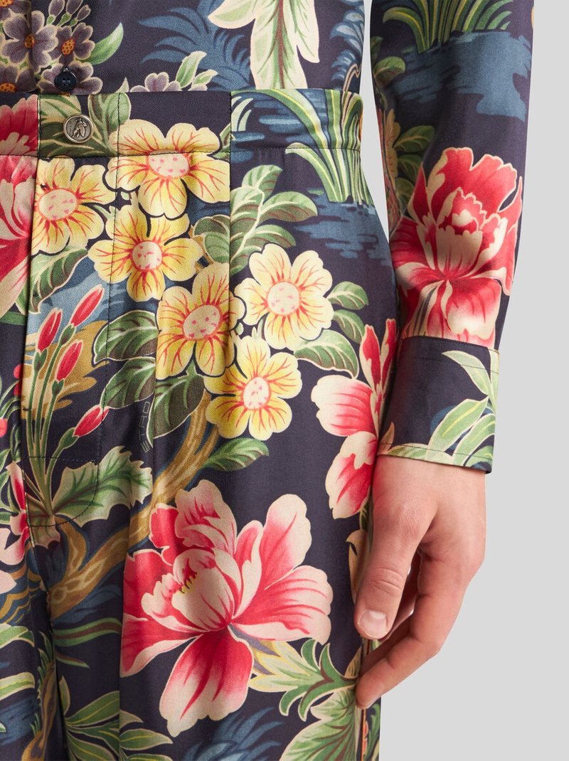 Etro PRINTED SILK TROUSERS outlook
