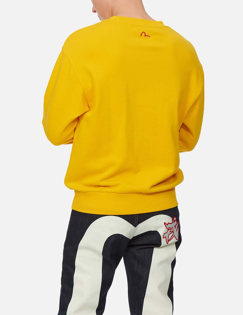 CALLIGRAPHY LOGO AND DARUMA PRINT SWEATSHIRT 4