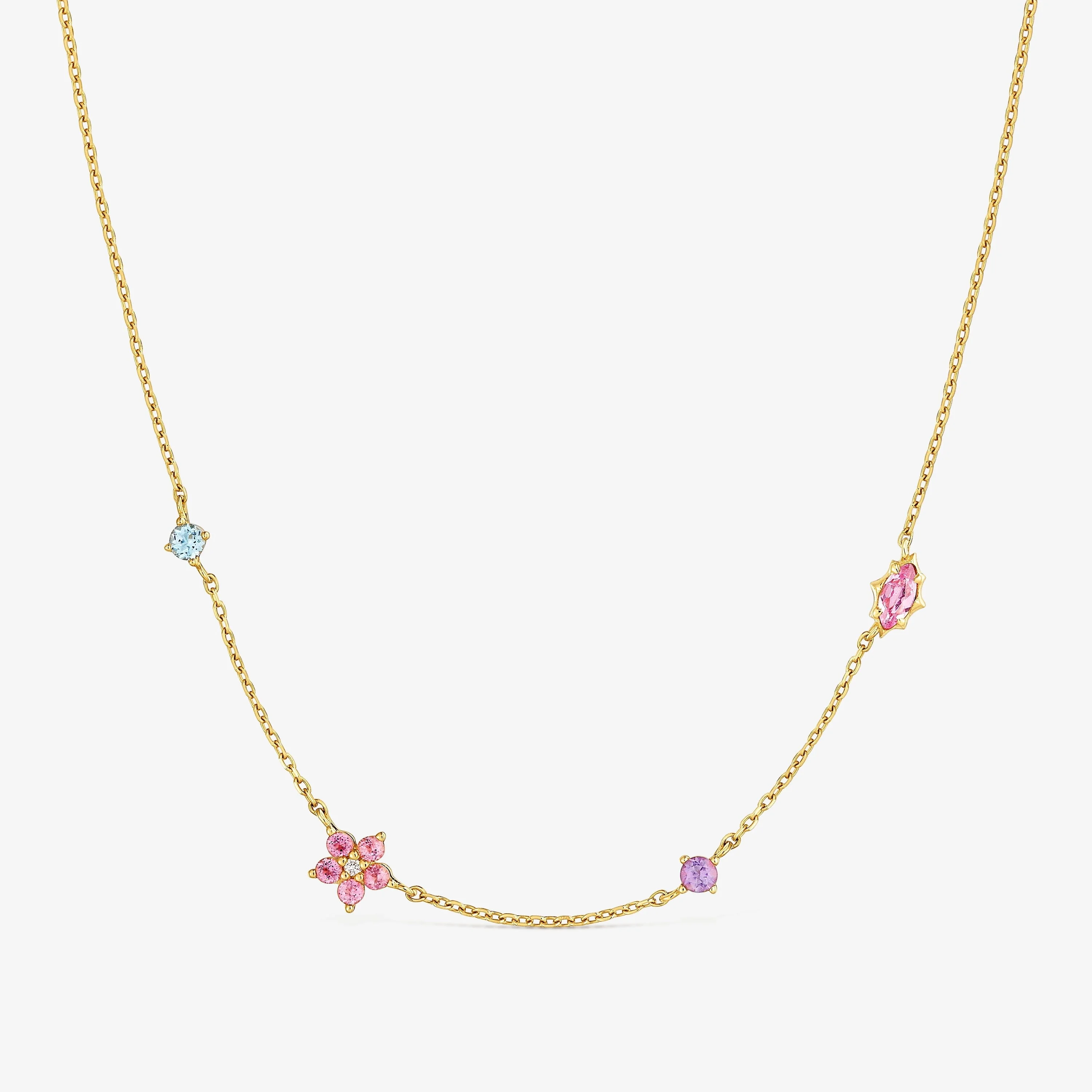 9kt gold, gemstones and lab-grown diamond Necklace TOUS Irisé LGD - 1