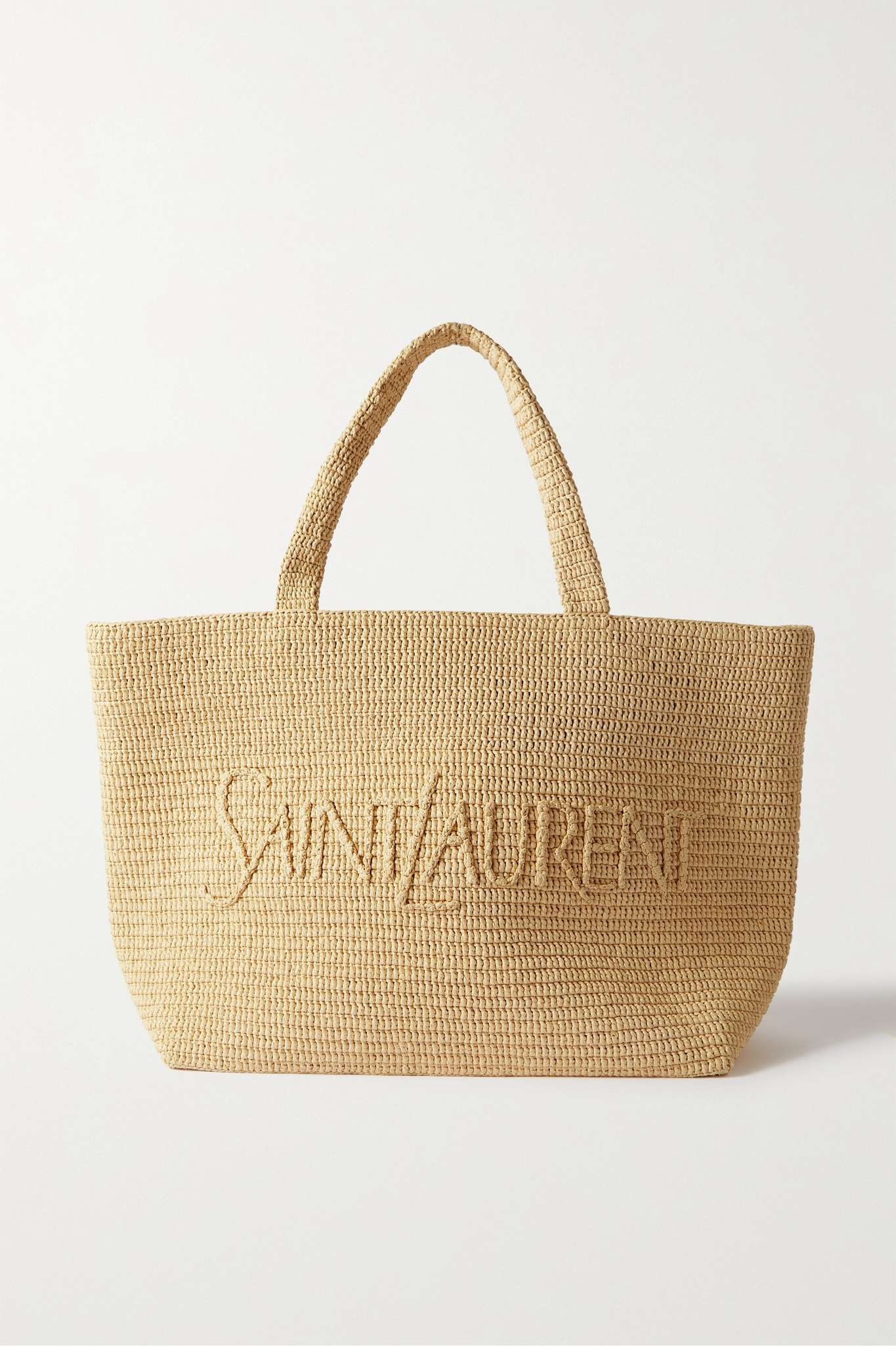 SAINT LAURENT Oversized raffia tote | netaporter | REVERSIBLE