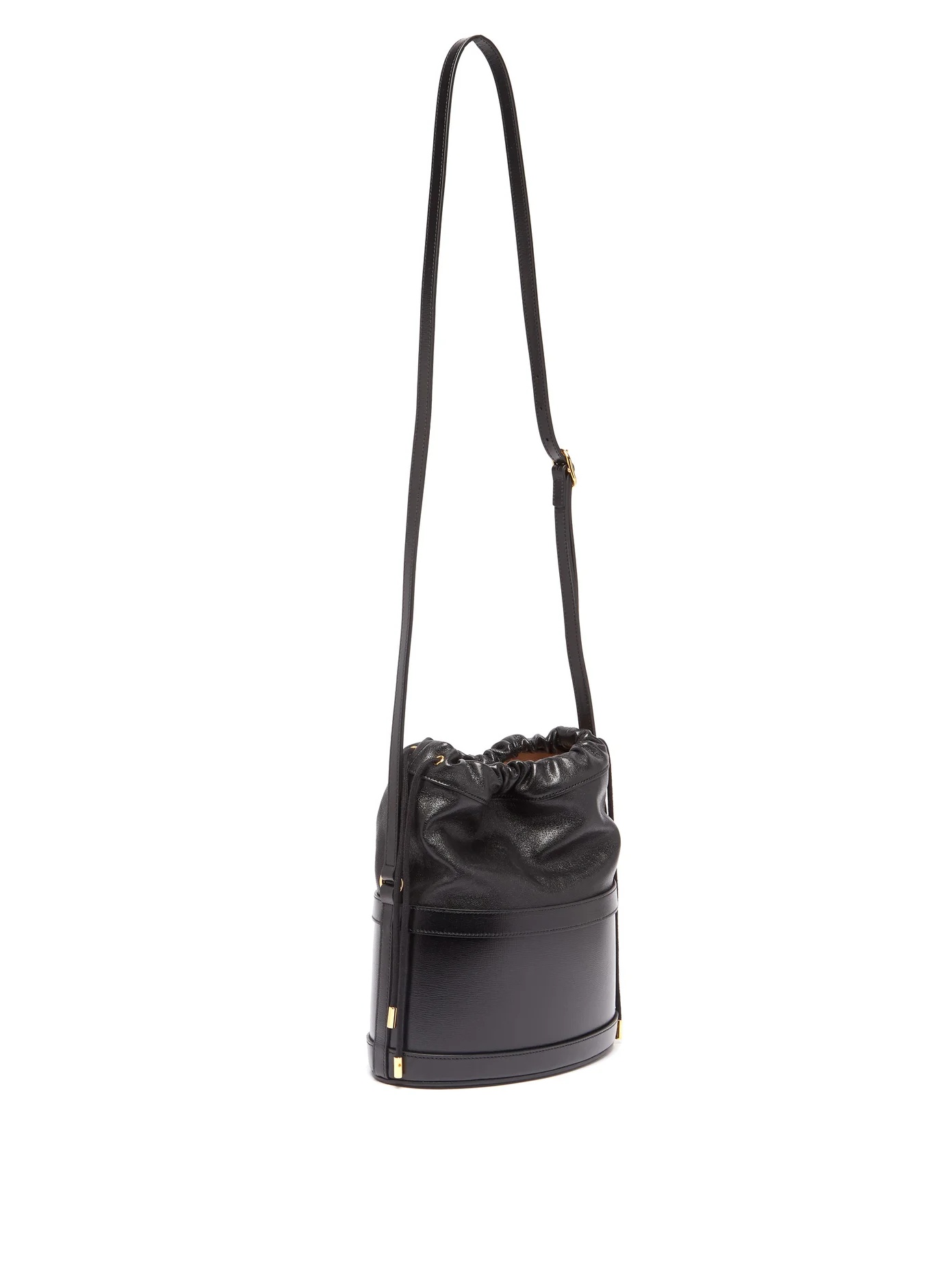 1955 Horsebit drawstring leather bucket bag - 3