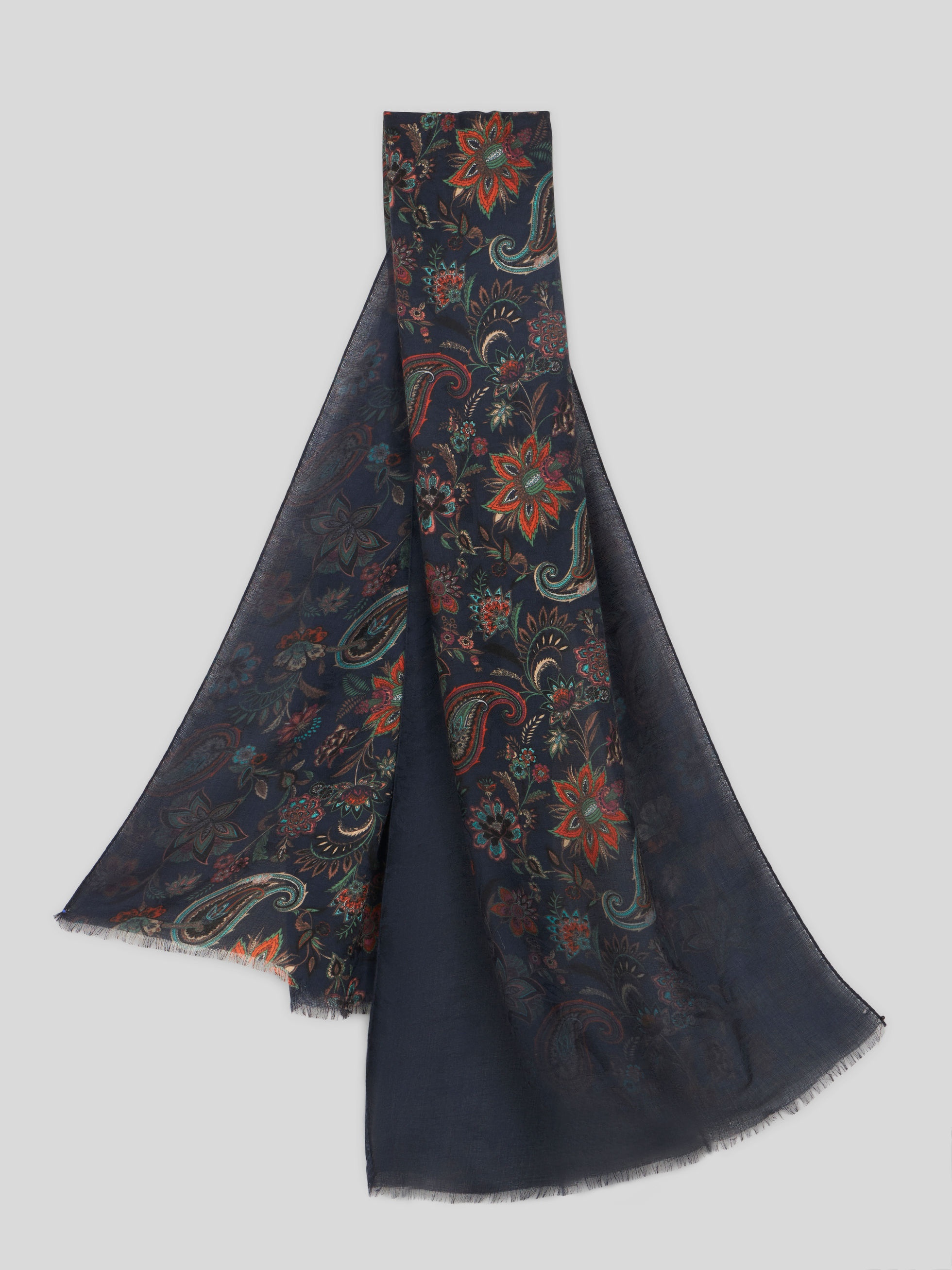 FLORAL PAISLEY SCARF - 1