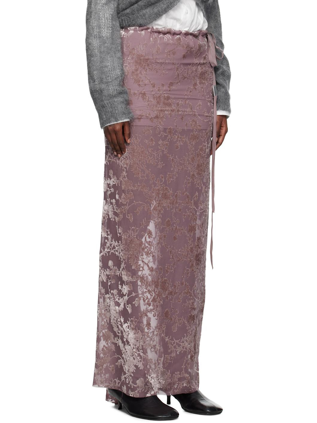 Pink Eveline Bias Maxi Skirt - 2