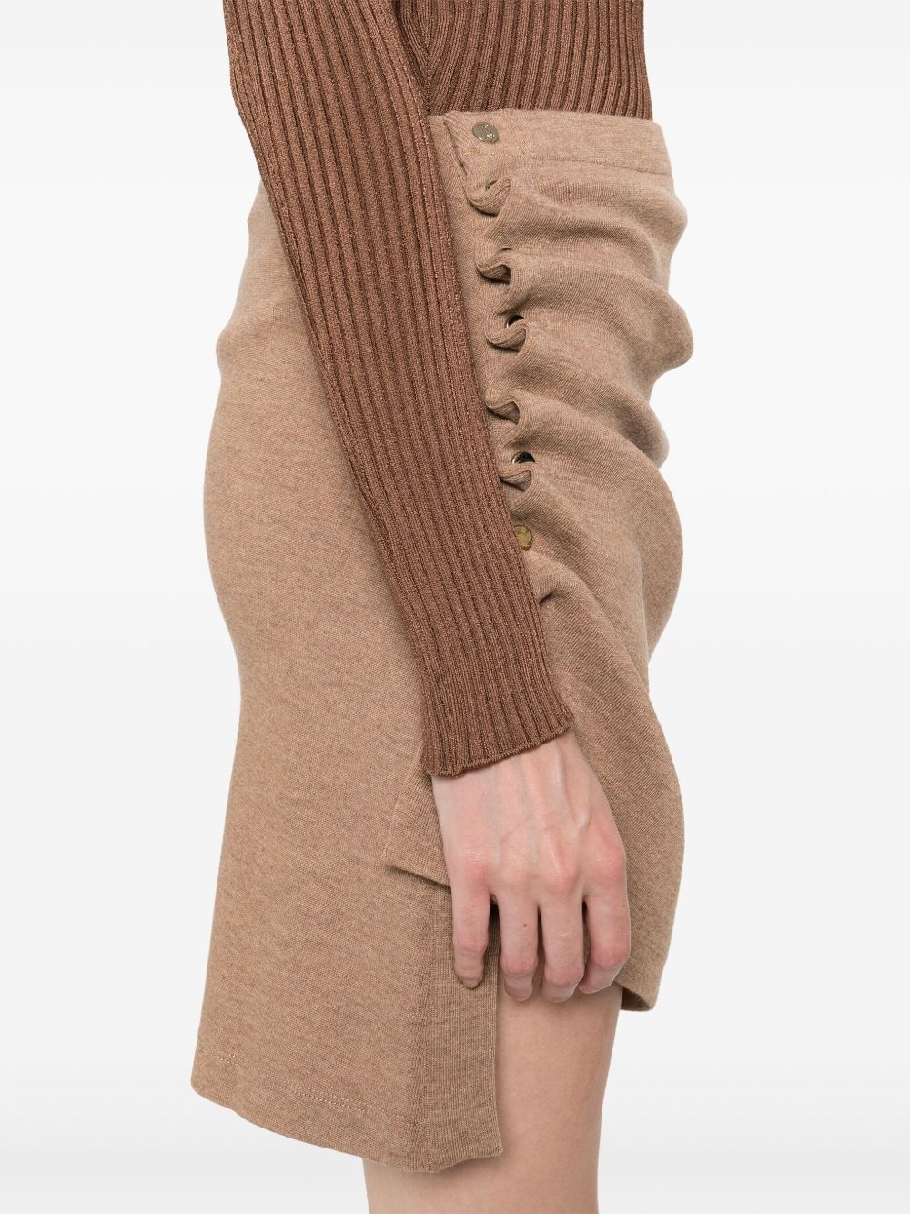gathered mini skirt - 5