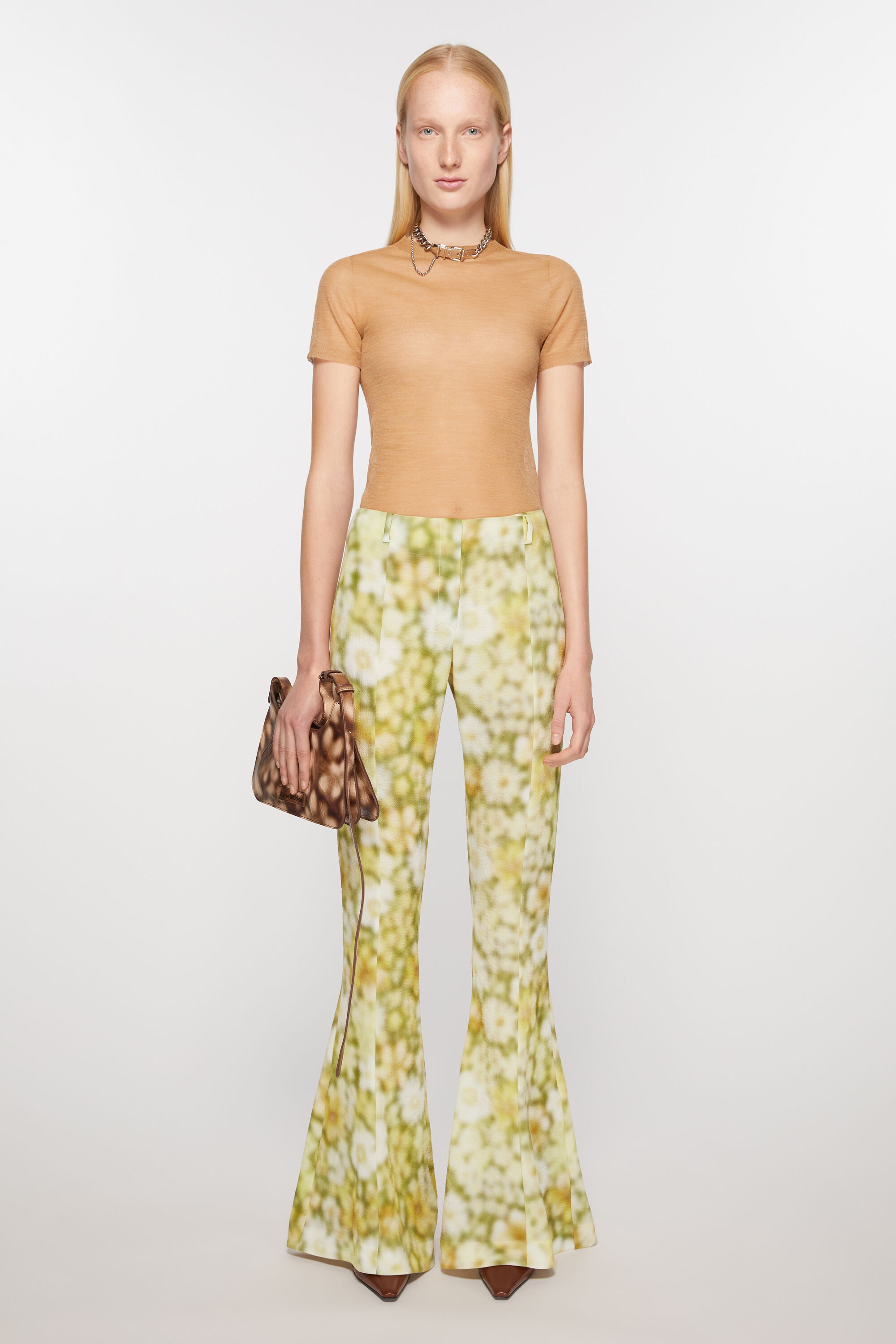 Fluid print trousers - Green multi - 2