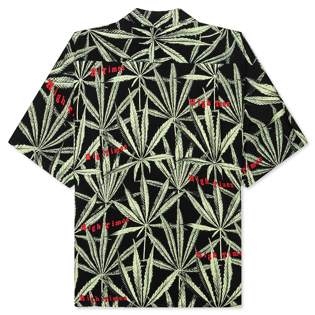 HIGH TIMES S/S HAWAIIAN SHIRT TYPE-1 - BLACK - 2