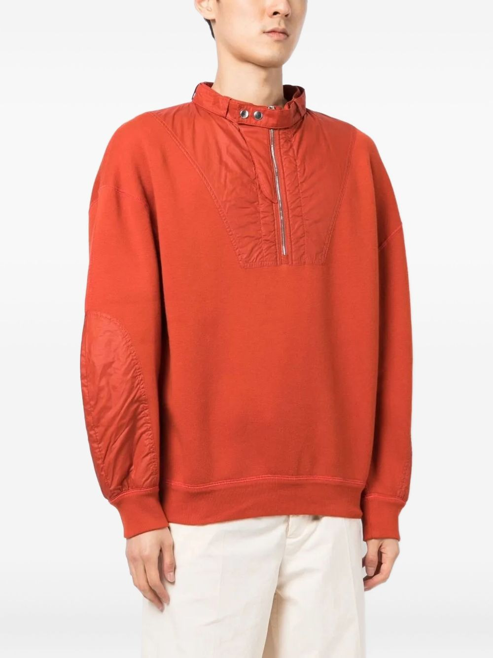 half-zip panelled sweatshirt - 3