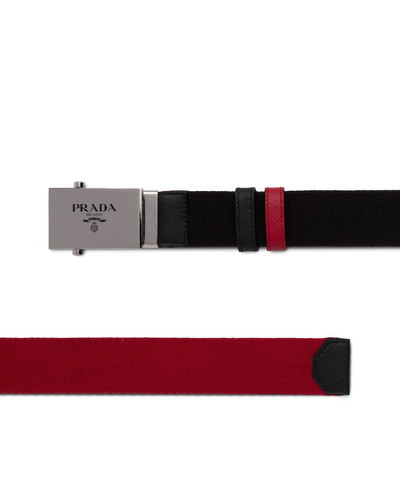 Prada Reversible Belt in Woven Nylon outlook