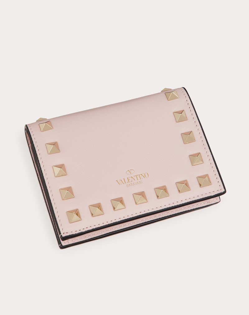 SMALL ROCKSTUD CALFSKIN WALLET 3
