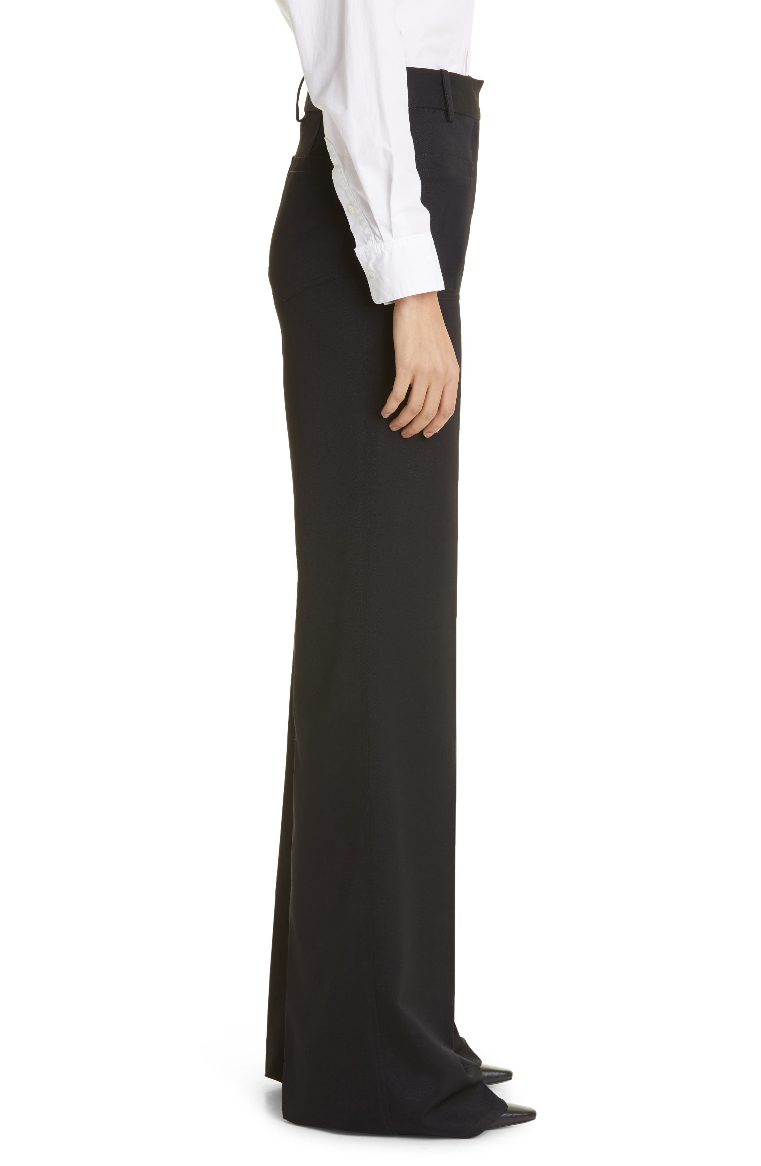 Christophe Wide Leg Virgin Wool Pants - 4