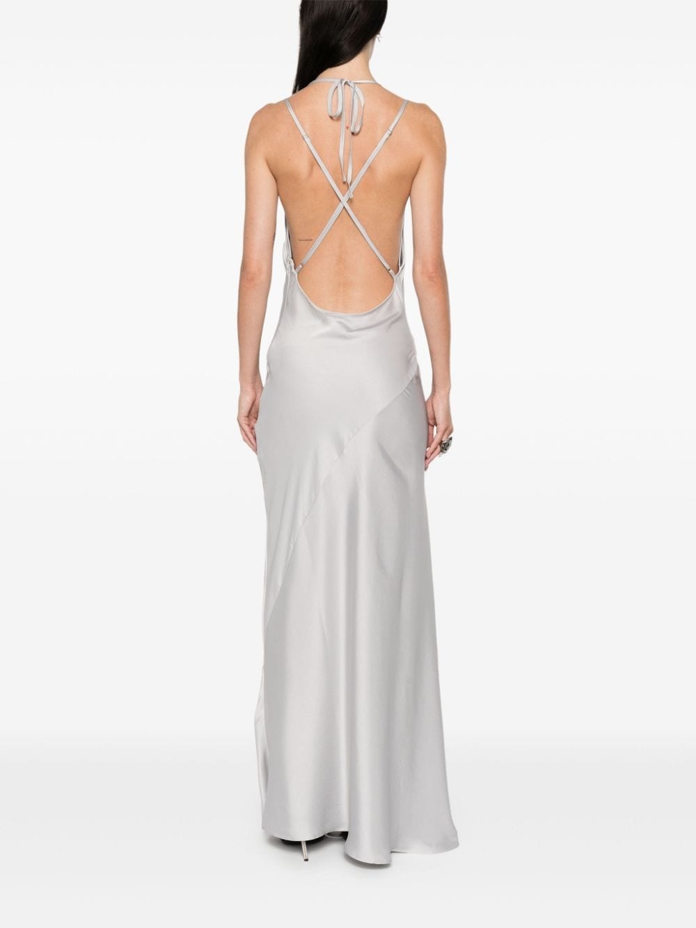cowl-neck maxi dress - 4