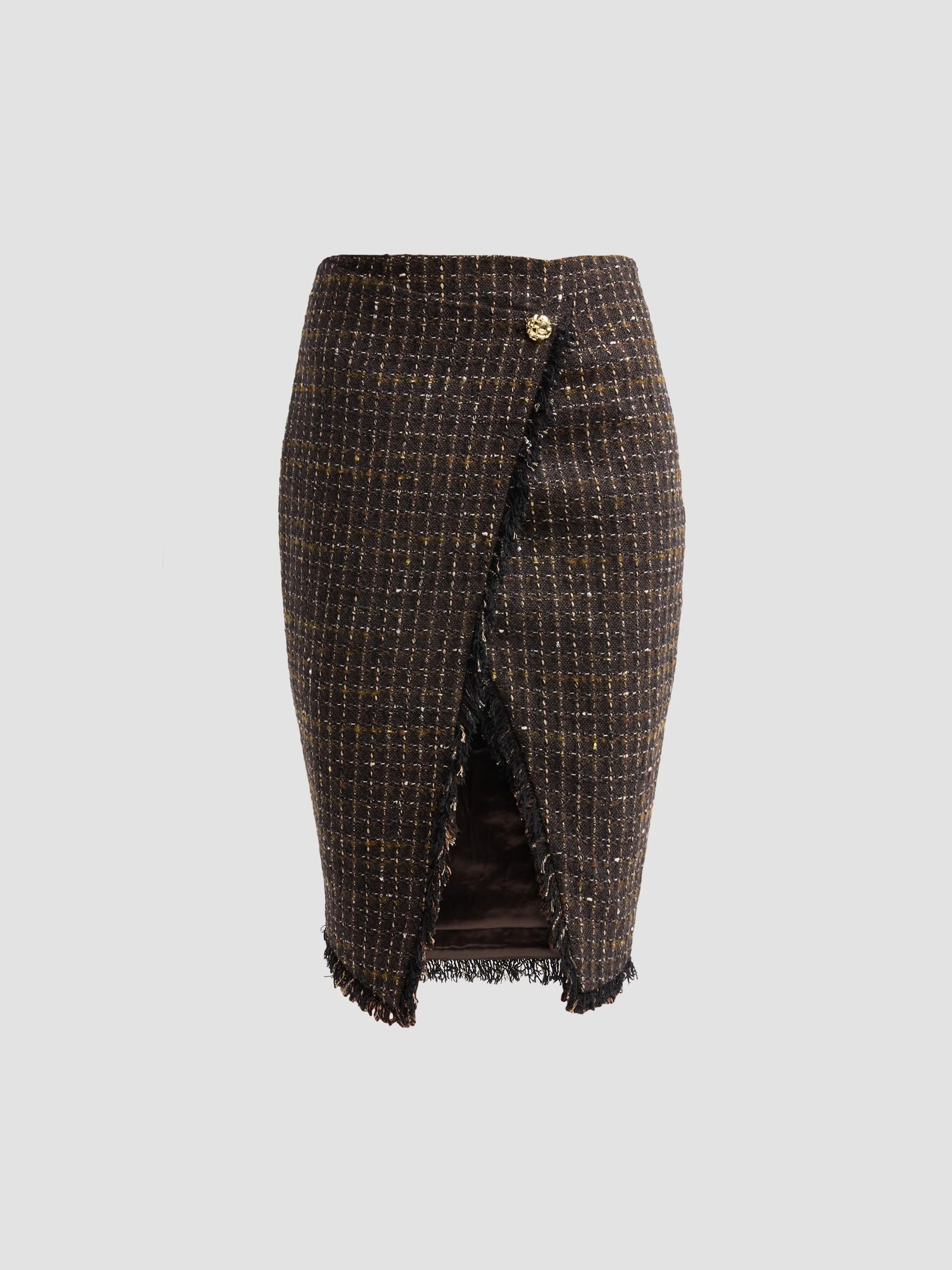 Women's Nova Tweed Midi Skirt - Brown Multi - 1