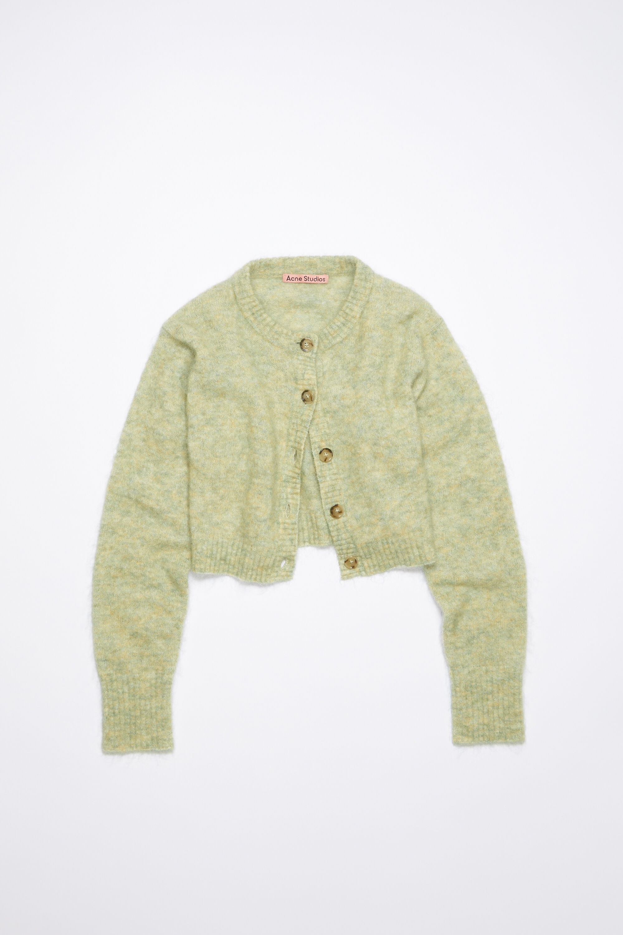 Mohair blend cardigan - Pistachio Green - 6