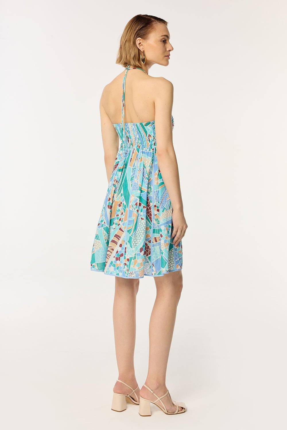 Mini Dress Cycas - Blue Mosaic - 4