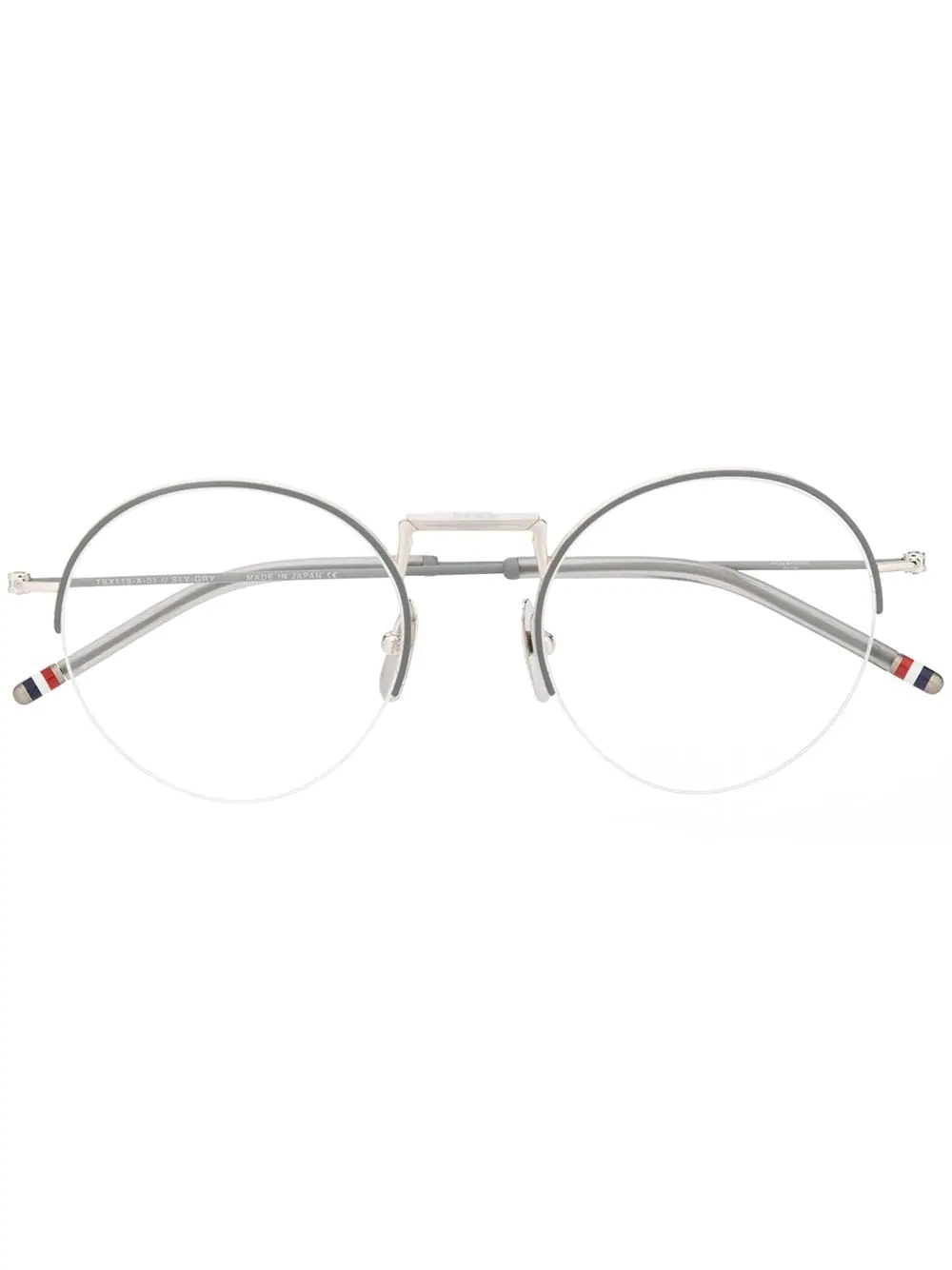 half-rim round-frame glasses - 1