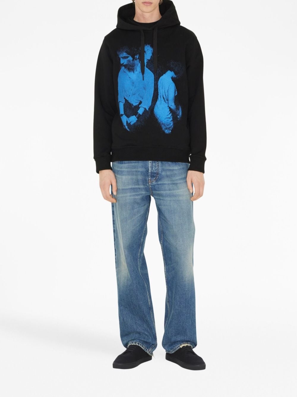 Mod-print cotton hoodie - 2