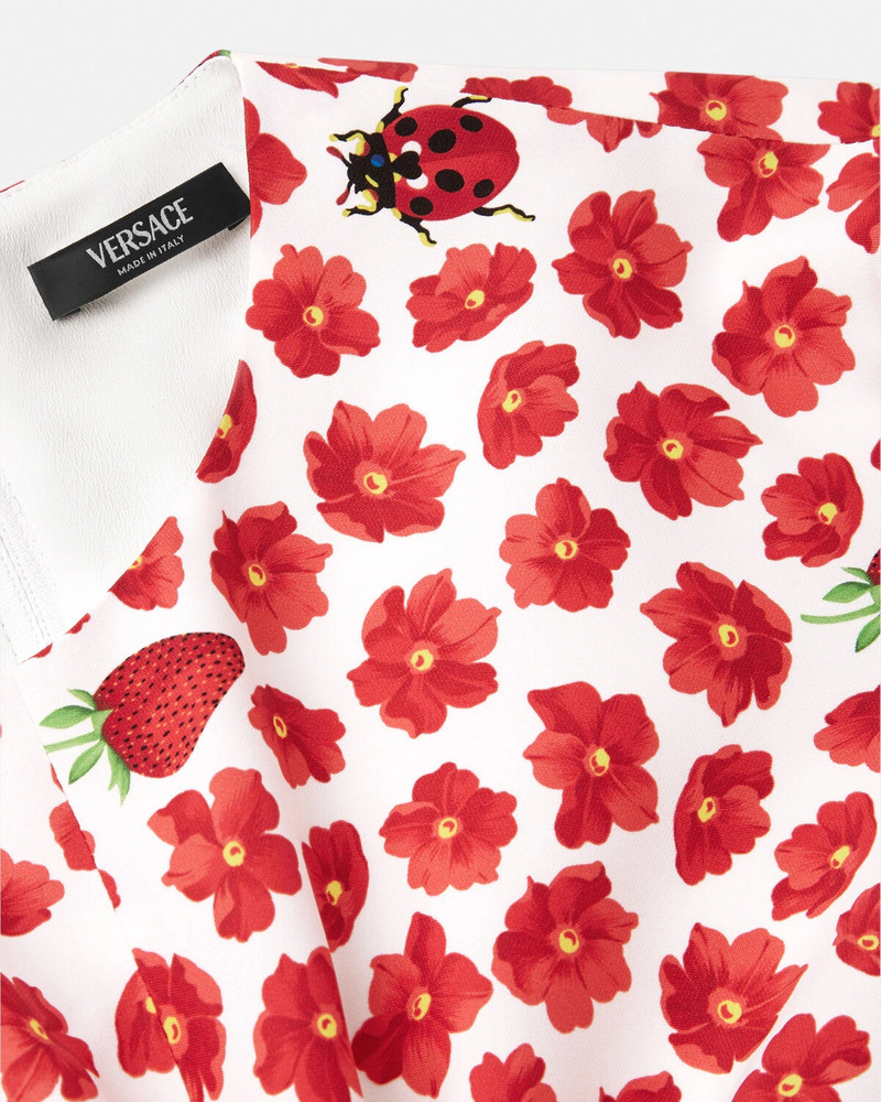 Strawberry Garden Safety Pin Gathered Top 4