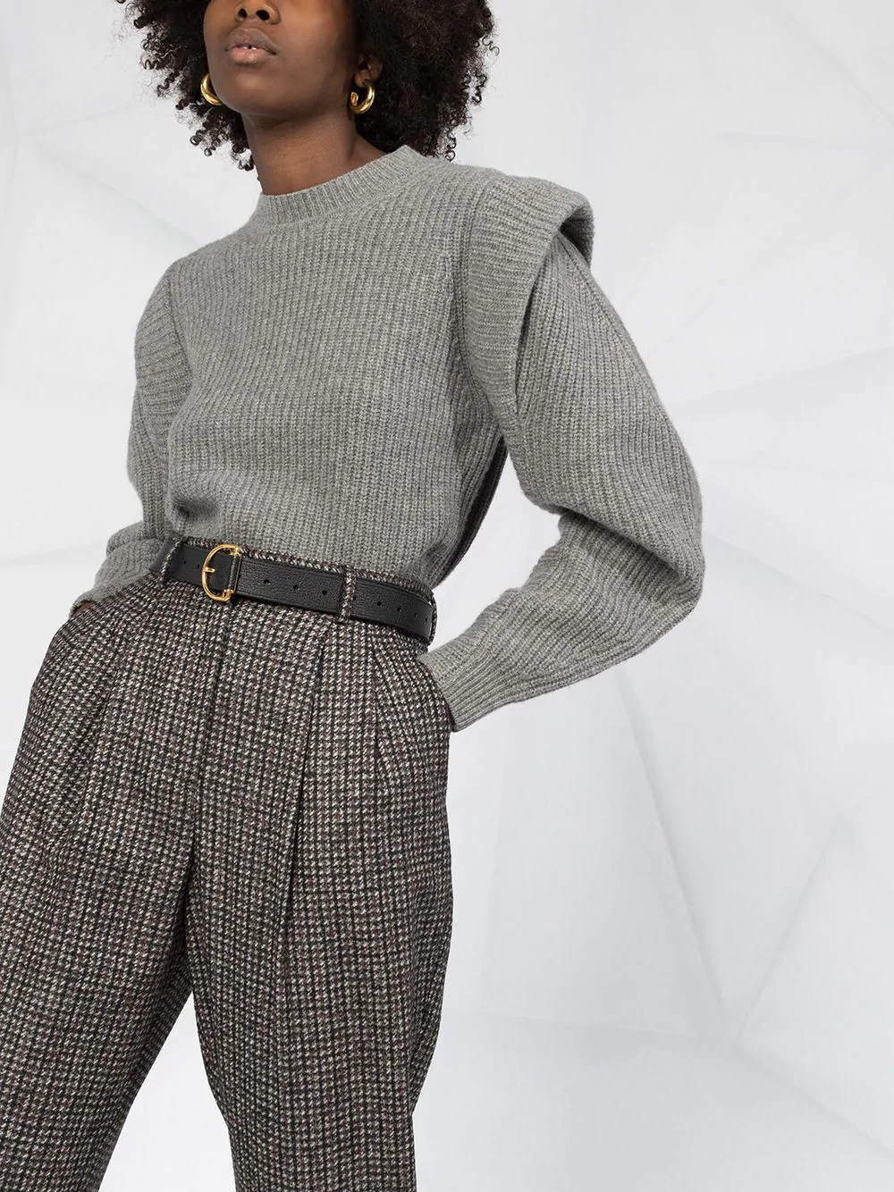 tapered tweed trousers - 5