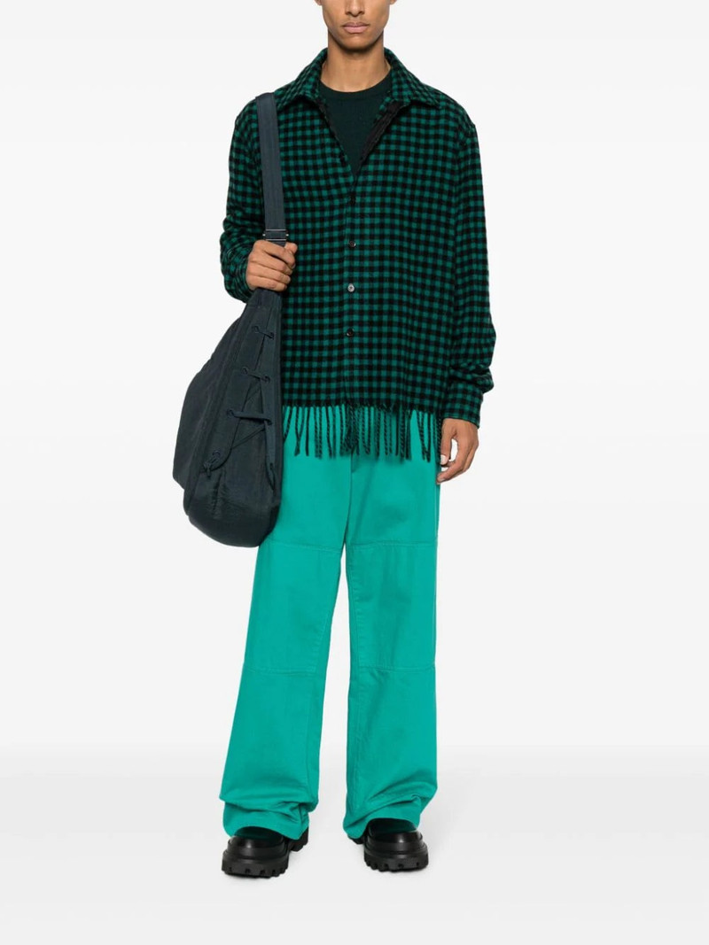 Lanvin FRINGED CHECKED WOOL SHIRT outlook