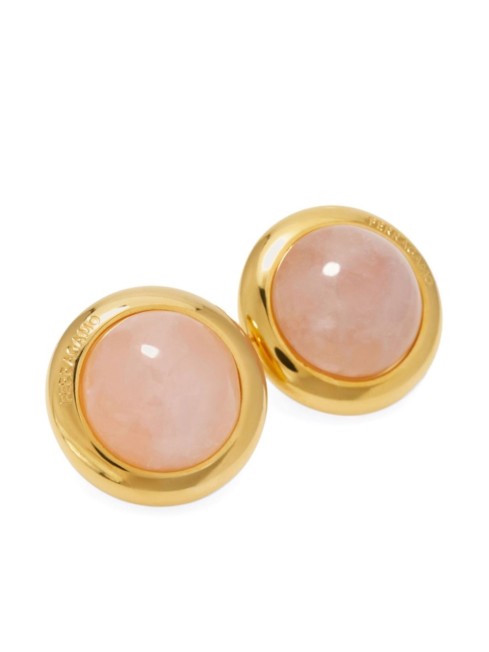 semi-precious stone button stud earrings - 3